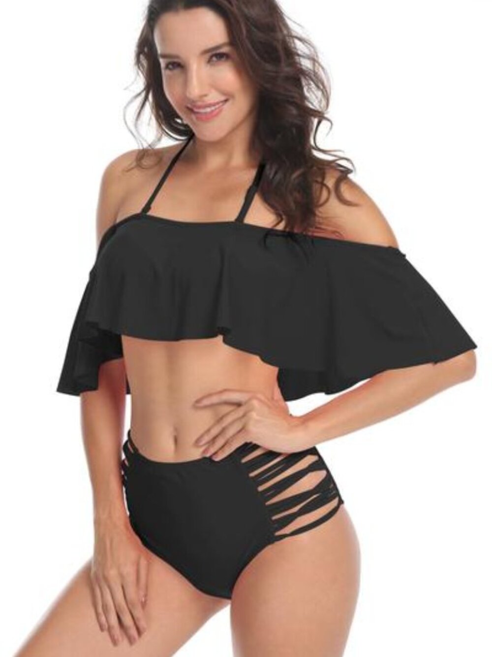 NWT, QUEENIE KE, Two-Piece Swim Yoga Set - Small